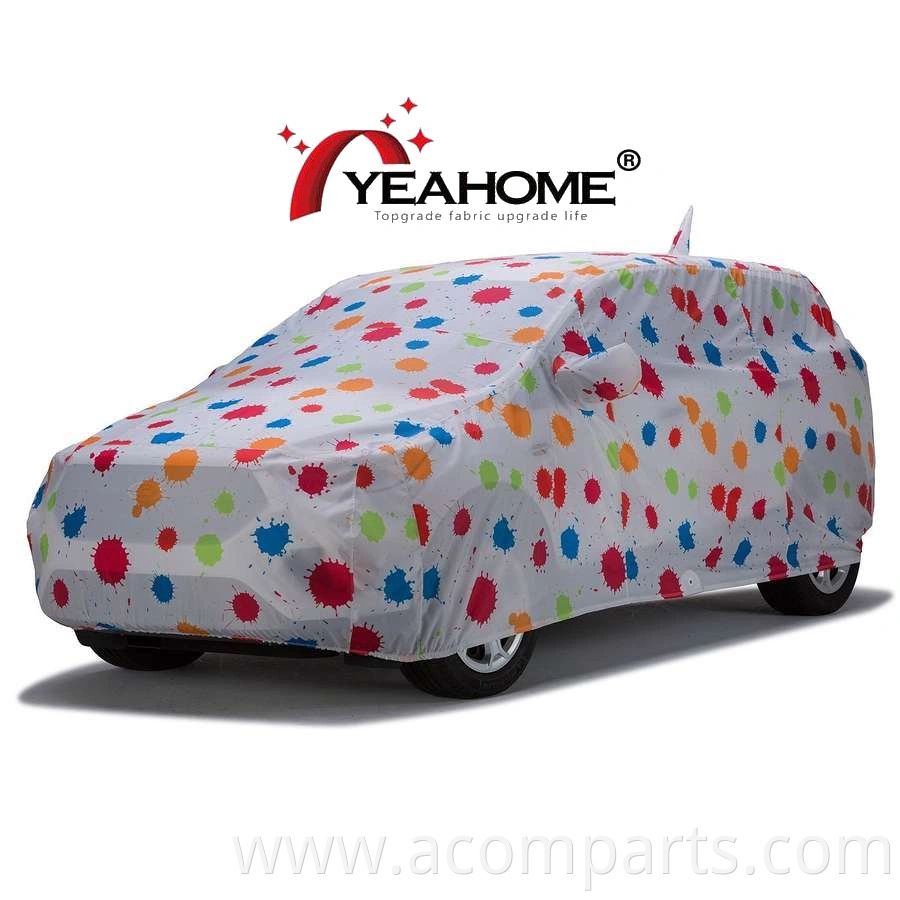 Outdoor SUV Water-Proof Full Car Cover Printed Design Customized Auto Covers